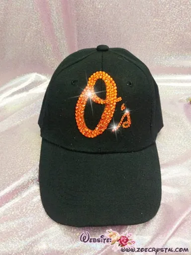 CUSTOMIZE or Personalize Your Cap / Hat with Your Favorite BLING Word, Initial, MLB, Logo, Symbol with Shinny Sparkly Crystal Rhinestone