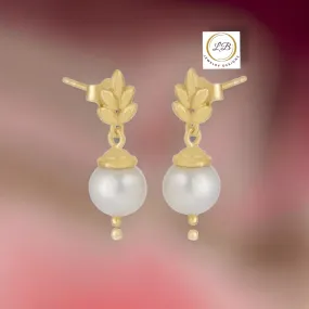 Dainty South Sea Pearl 24k Gold Plated Stud Earrings