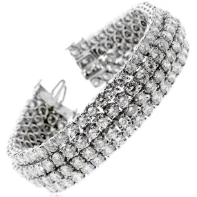 David Webb Diamond Tennis Platinum Bracelet