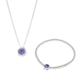 December Birthstone Gift Set - Silver