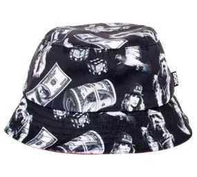 DGK Reversable Money Bucket Hat, Black/Red