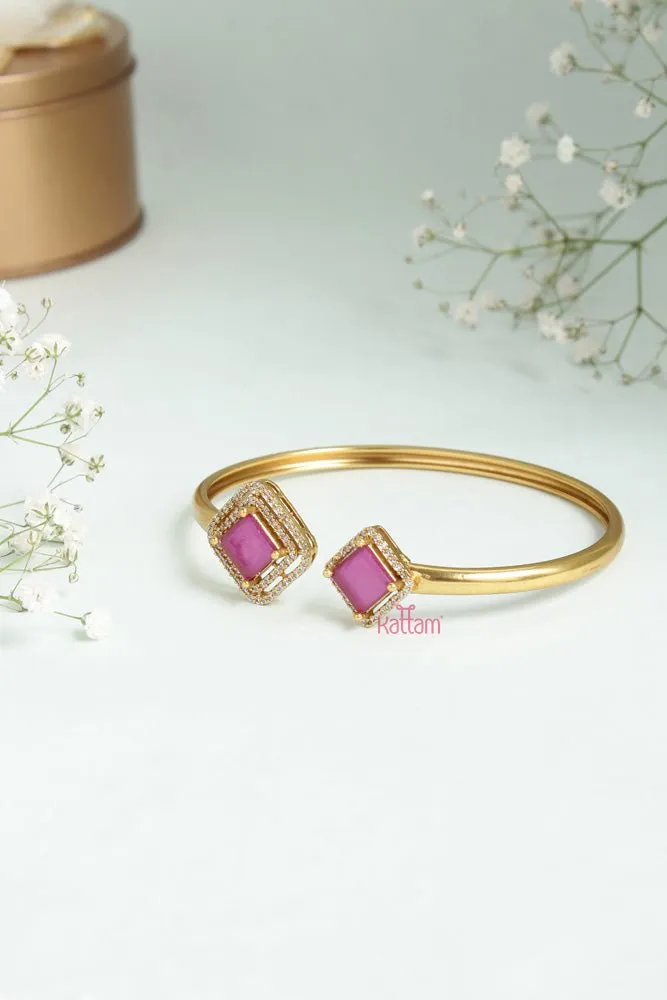 Diamond Shape Ruby Stone Kada