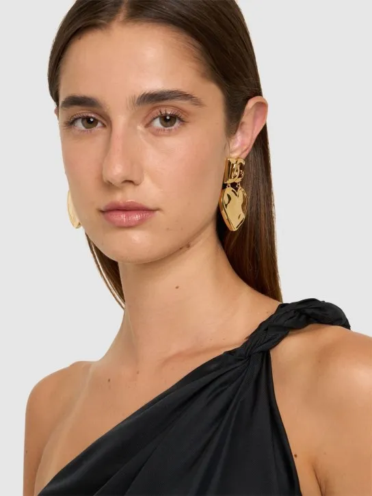 Dolce&amp;Gabbana   DG logo &amp; heart drop earrings 