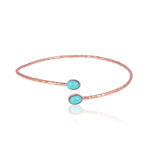 Dual Arizona Turquoise Gemstone Bangle