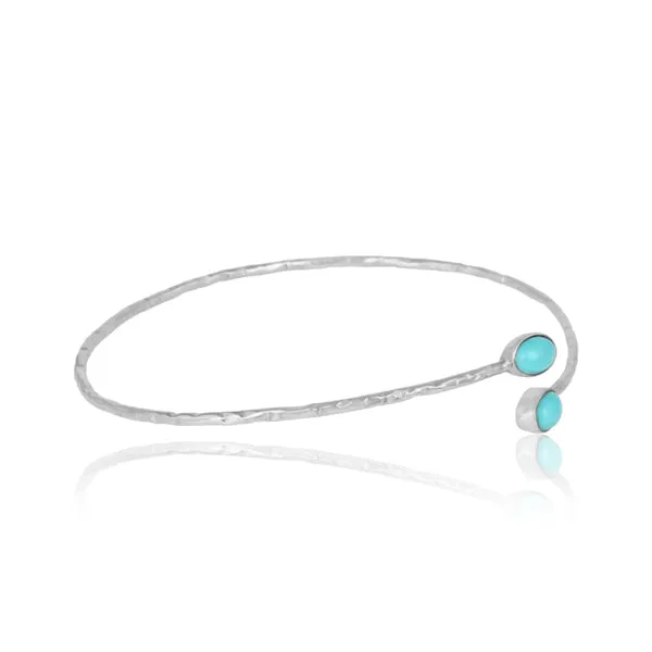 Dual Arizona Turquoise Gemstone Bangle