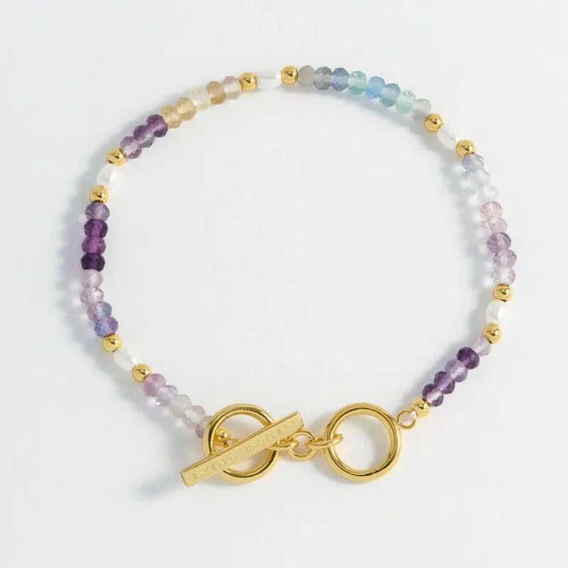 Estella Bartlett  Flourite & Pearl Bracelet