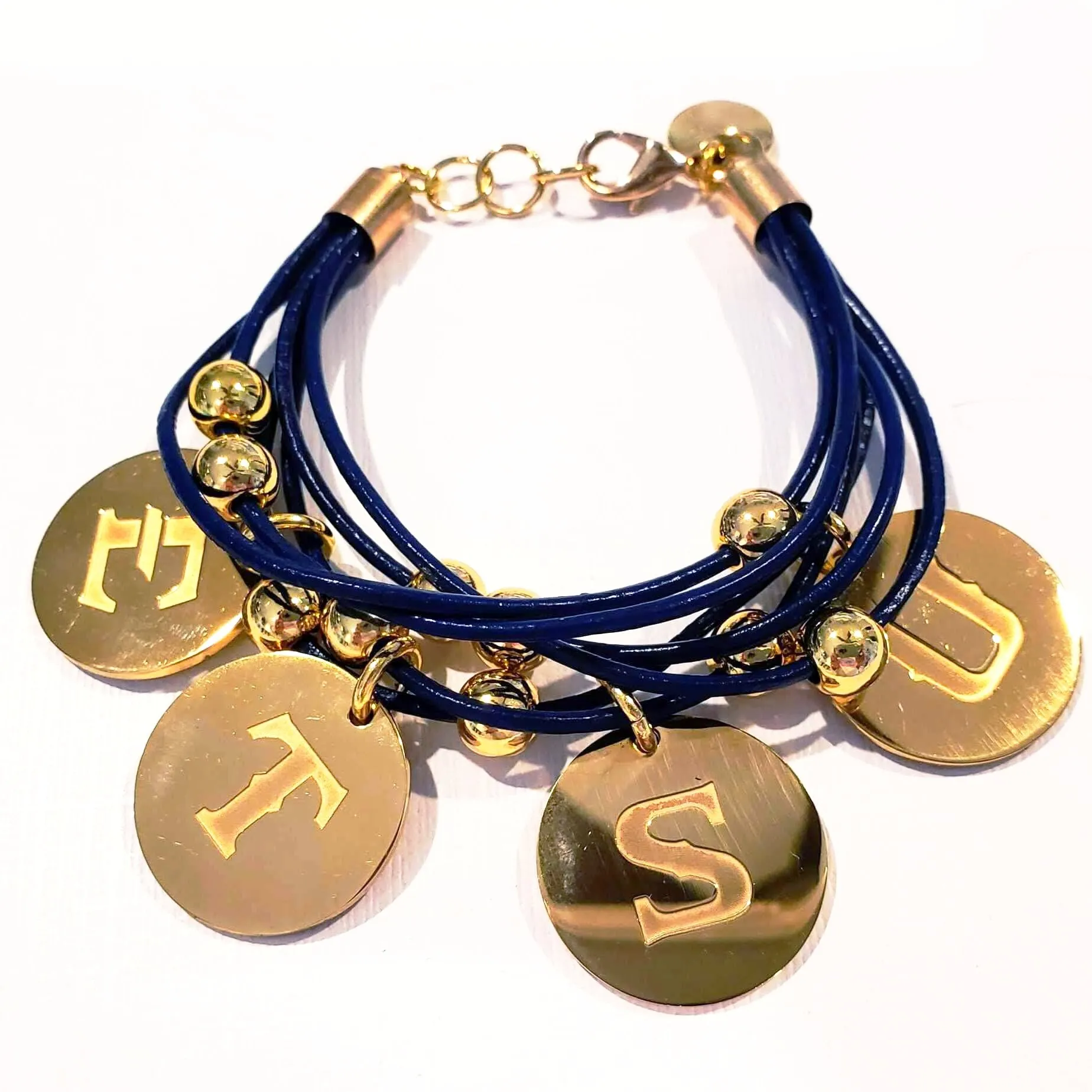 ETSU Navy Blue Leather Bracelet