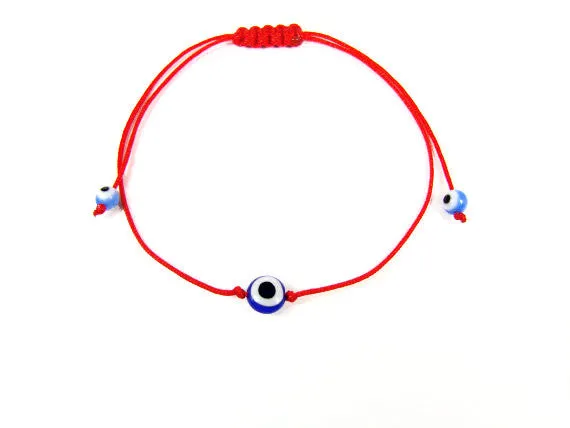 Evil Eye Bracelet Red String Cord Glass Bead