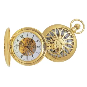 Filagree Skeleton Gold Plated Pocket Watch GP1029