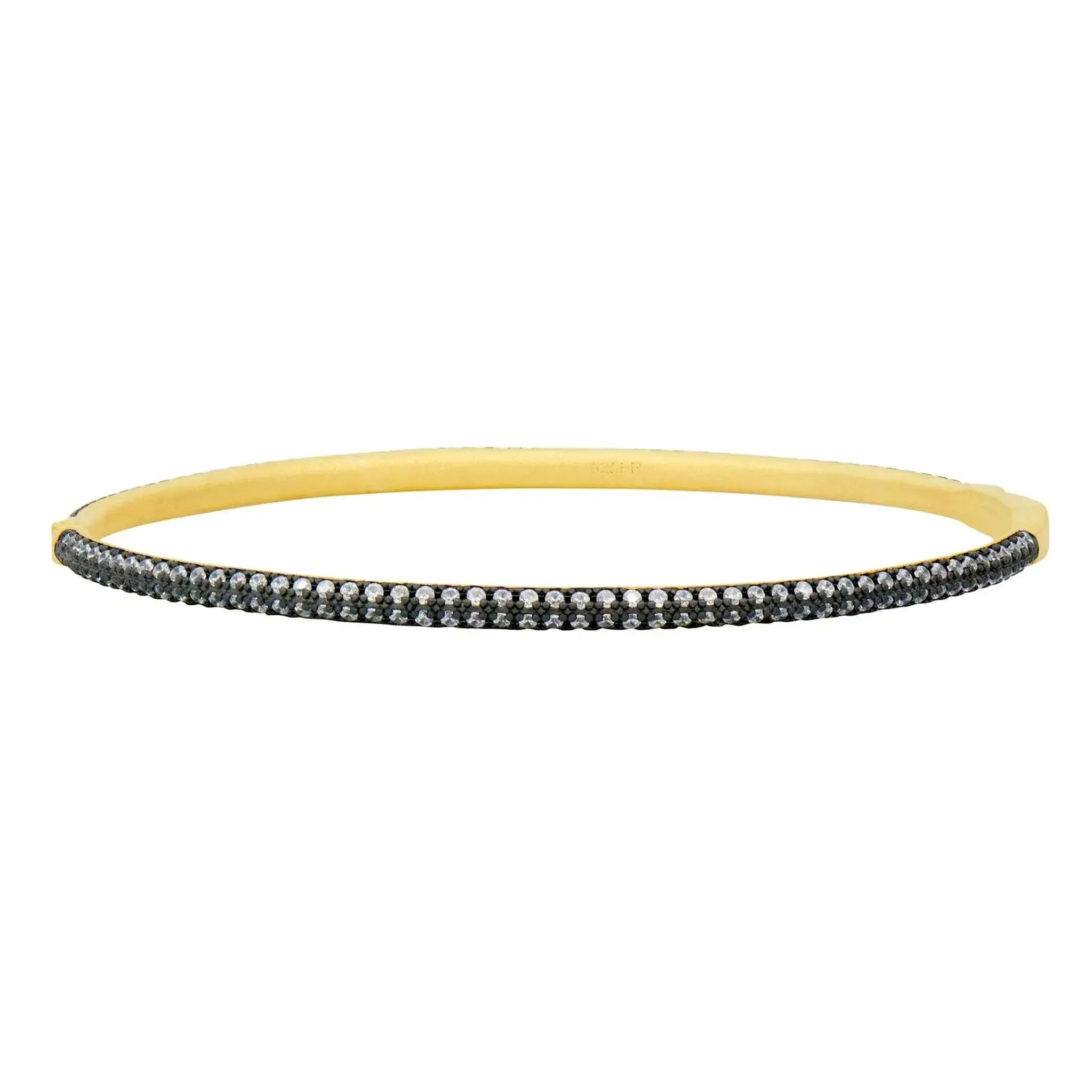 Freida Rothman Blossoming Pave Hinge Bangle