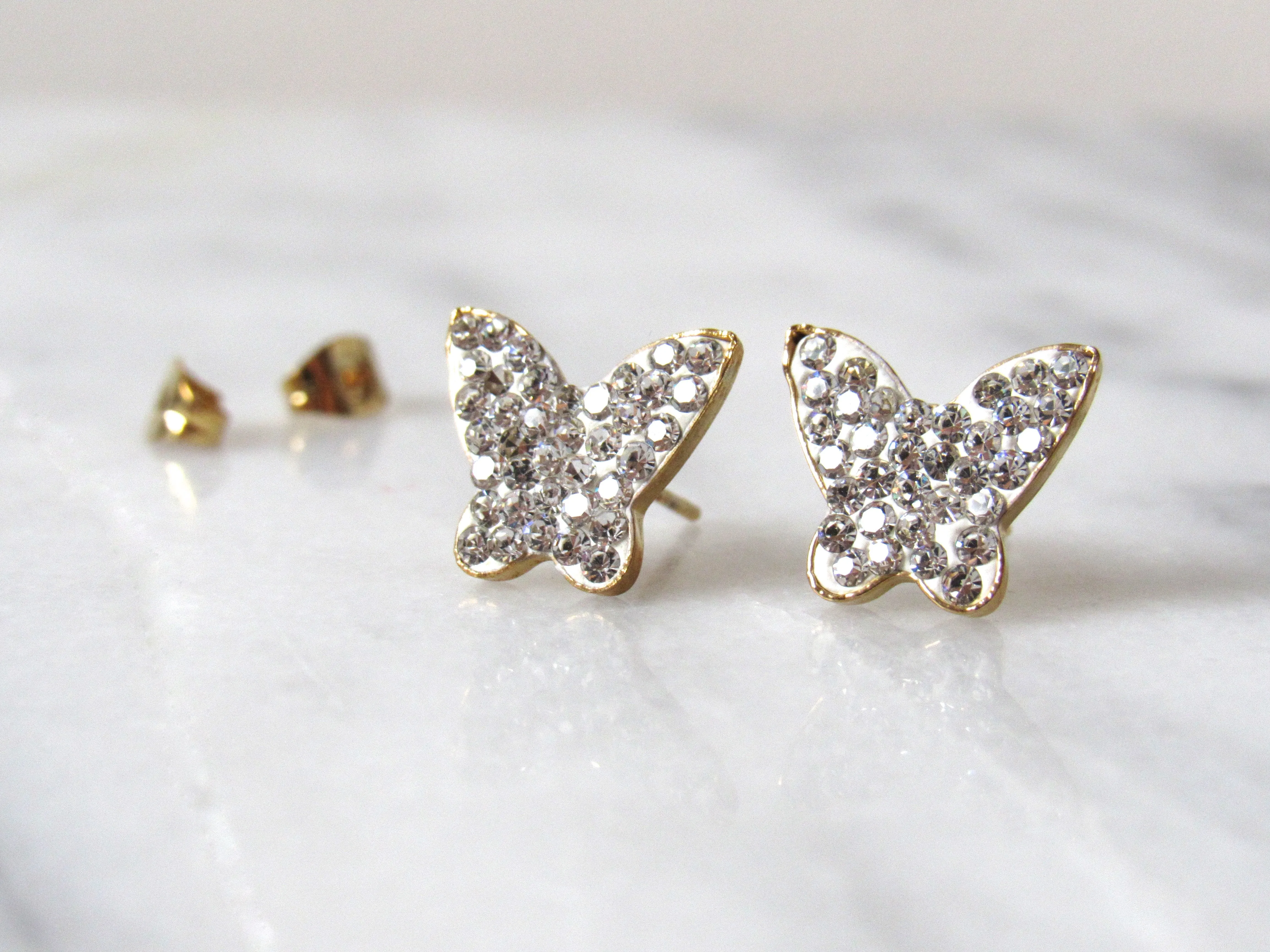 Glittering Butterfly Earrings