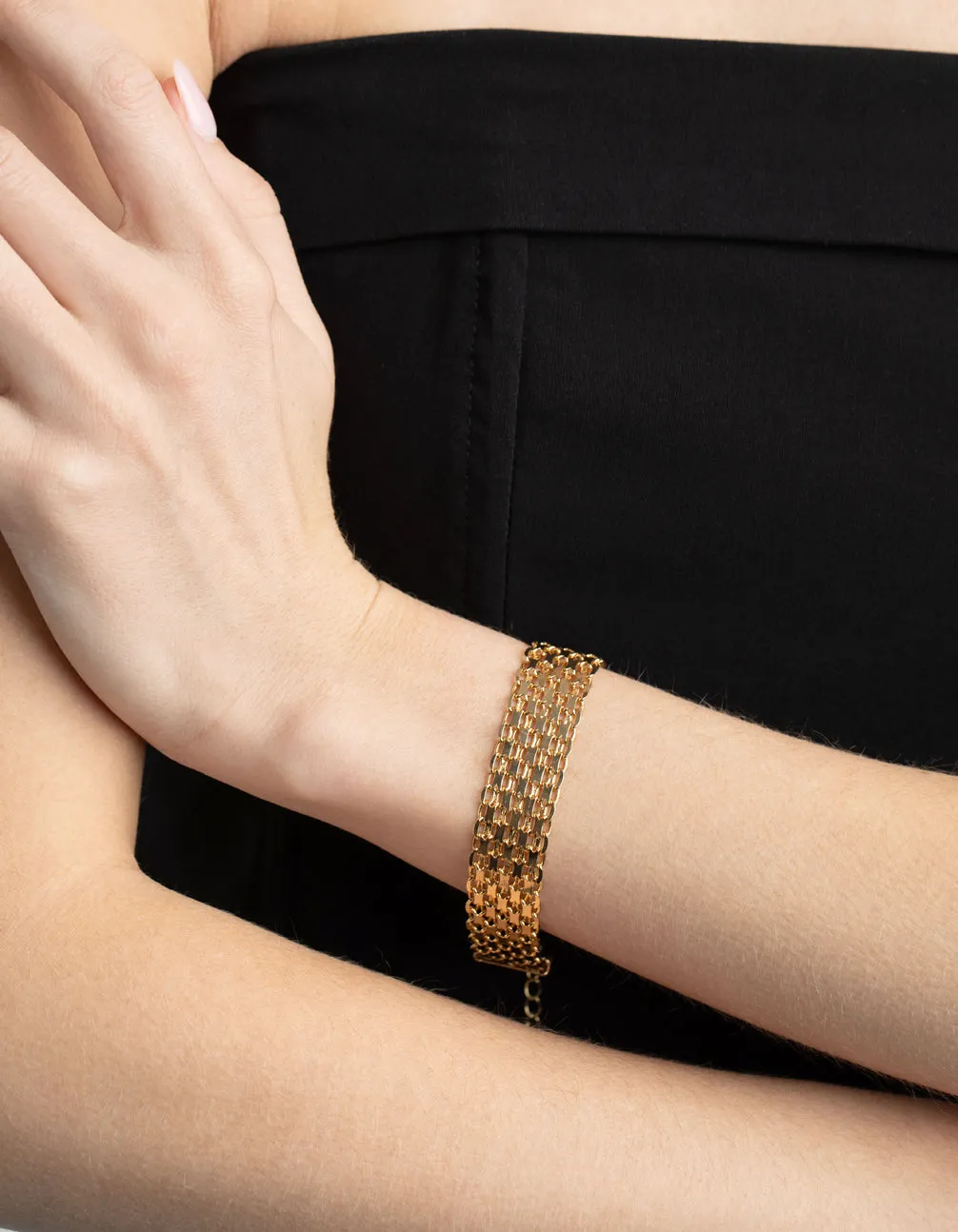 Gold Plated Watch Chain Bracelet