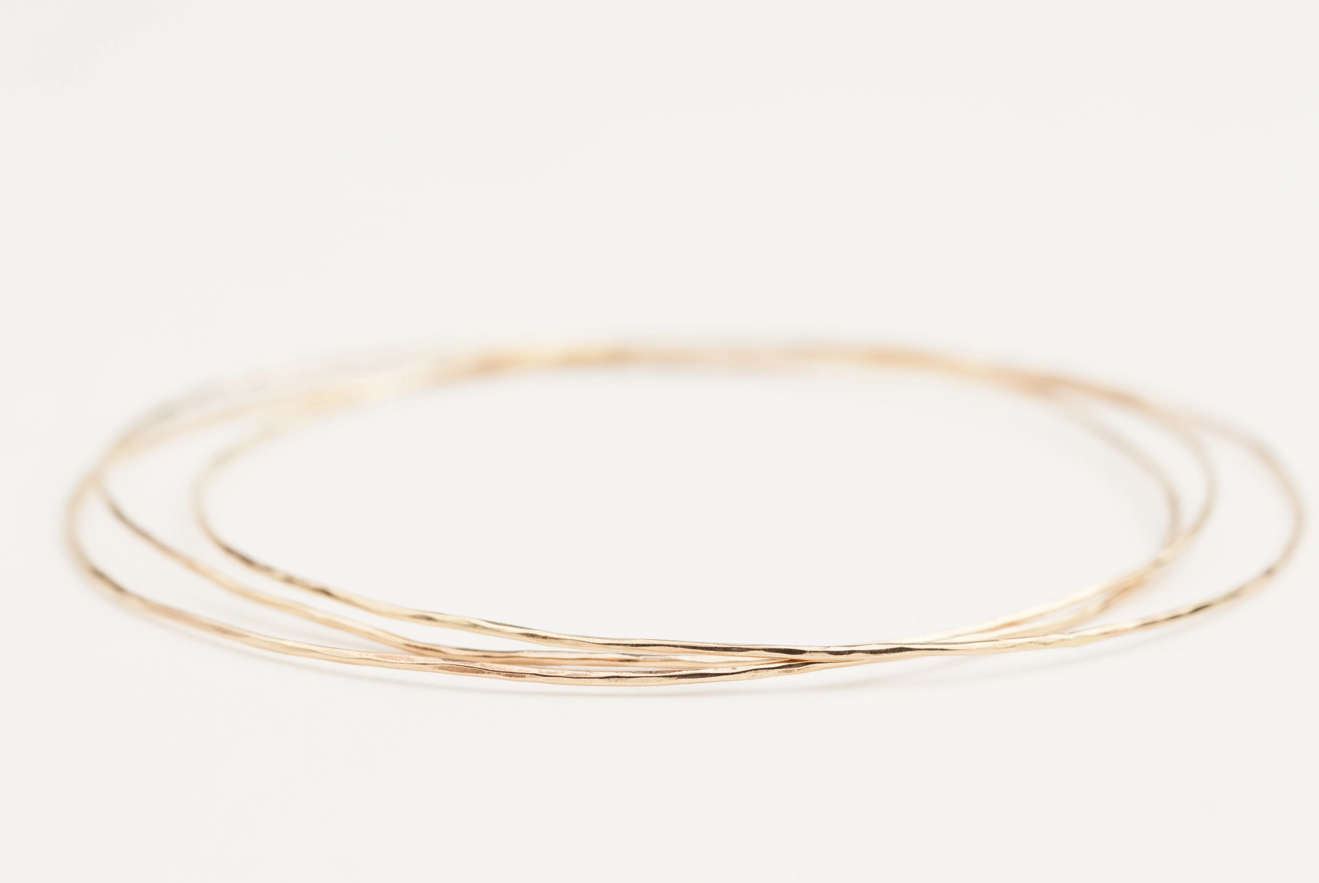 Gold Streaks Hammered Bangle (Set of 3 bangles)