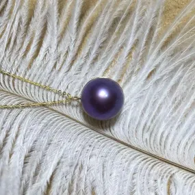 Golden Globe Purple Edison Pearl Necklace