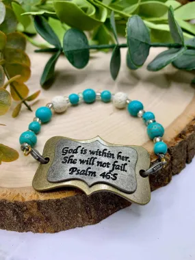 Handmade Beaded Bracelet- Psalm 46:5