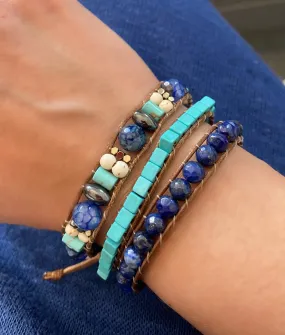 Healing Bracelets - Light and Dark Blue