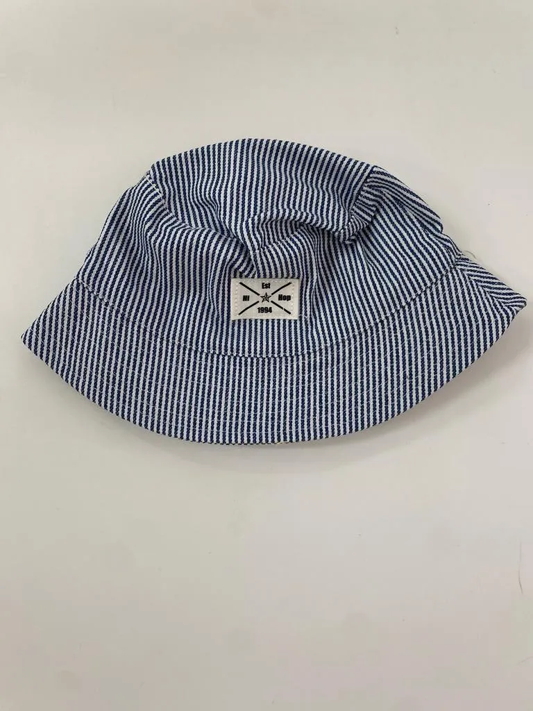 Hi Hop Nautical Stripe Bucket Hat blue 1-2 years