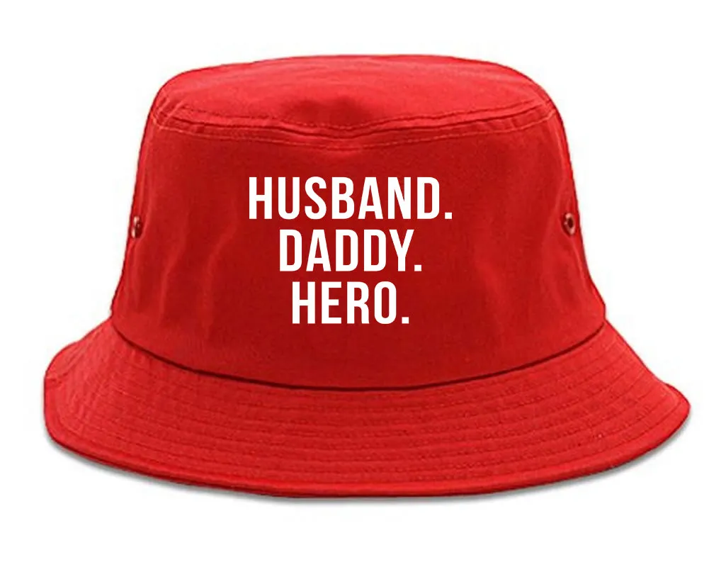 Husband Dad Hero Mens Bucket Hat