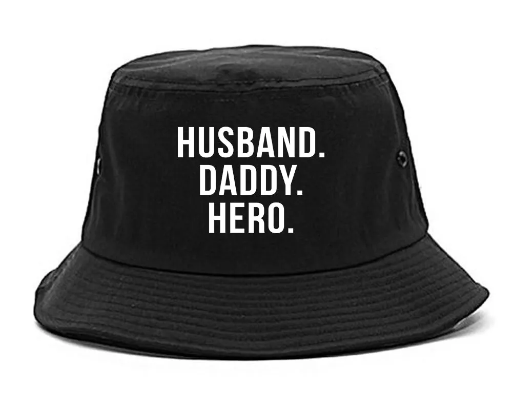 Husband Dad Hero Mens Bucket Hat