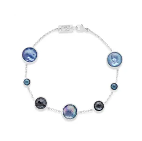 IPPOLITA Lollipop® Sterling Silver Gemstone Station Bracelet in Eclipse