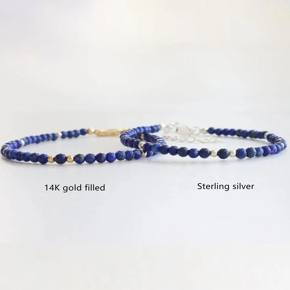 Lapis Lazuli Dainty Bracelet