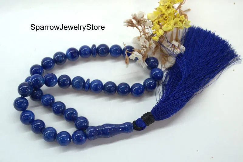 Lapis lazuli pocket mala Lapis lazuli worry beads Energy healing protection bracelet for men Personalized gifts for her mom Meditation gifts