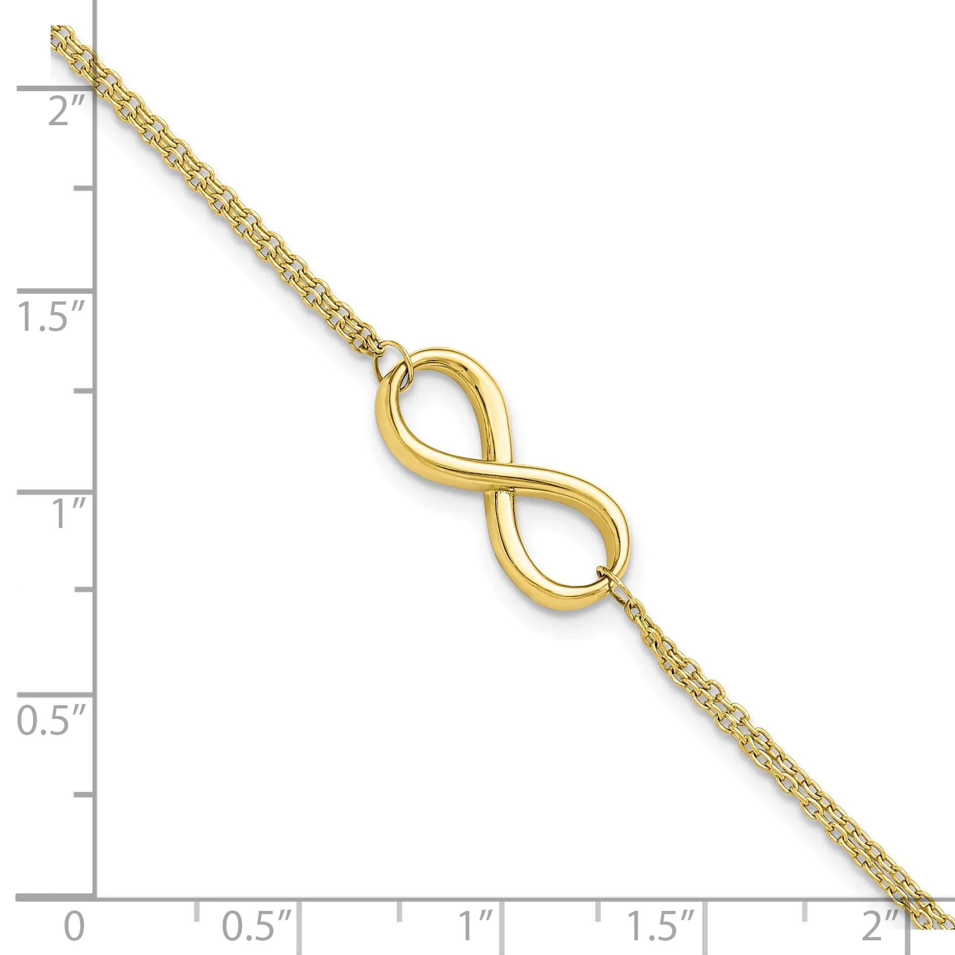 Leslie 10k Yellow Gold Polish Infinity Bracelet