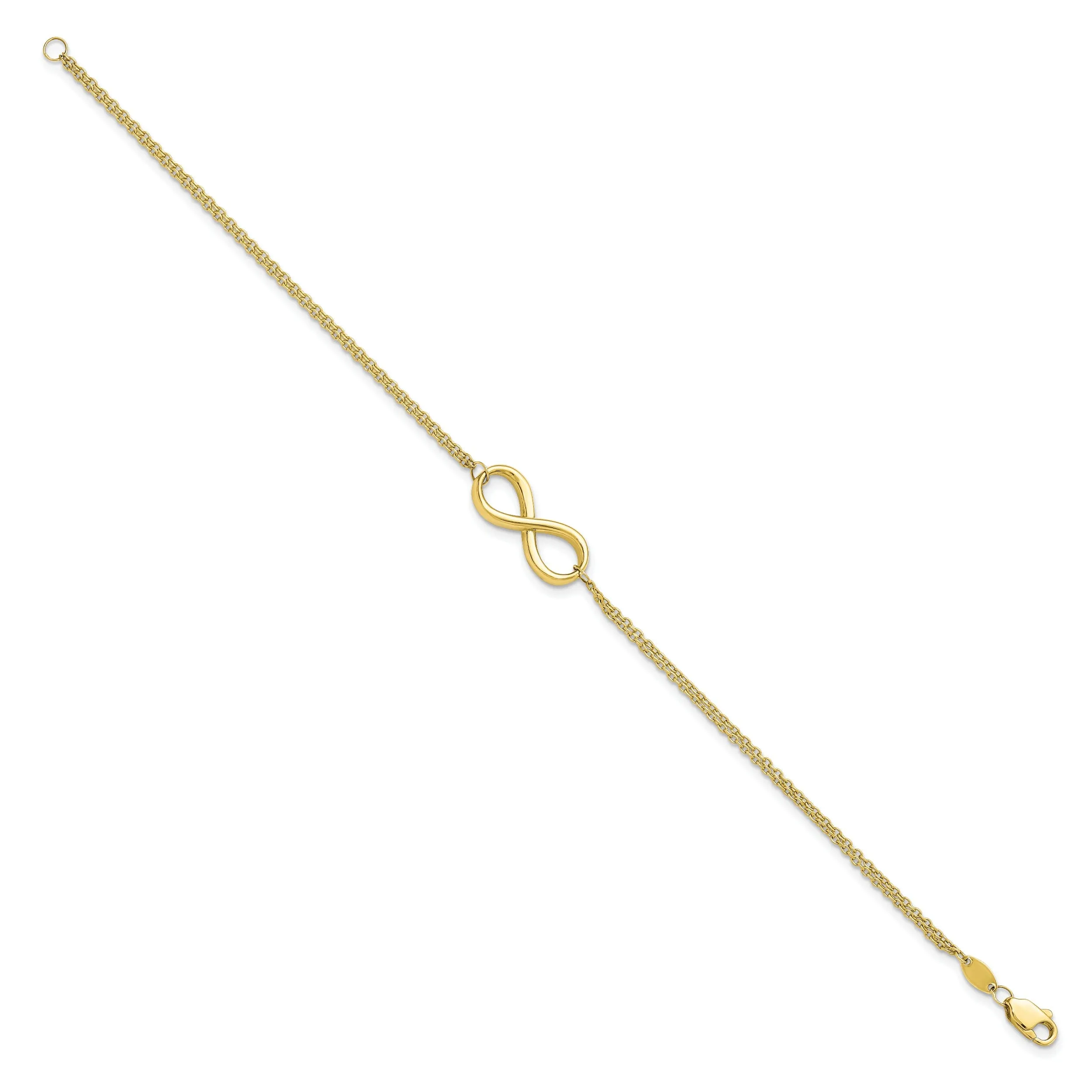 Leslie 10k Yellow Gold Polish Infinity Bracelet