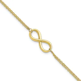 Leslie 10k Yellow Gold Polish Infinity Bracelet