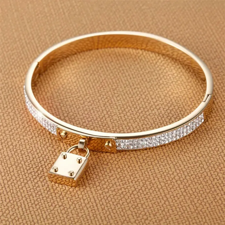 Love Lock Bangle Bracelet