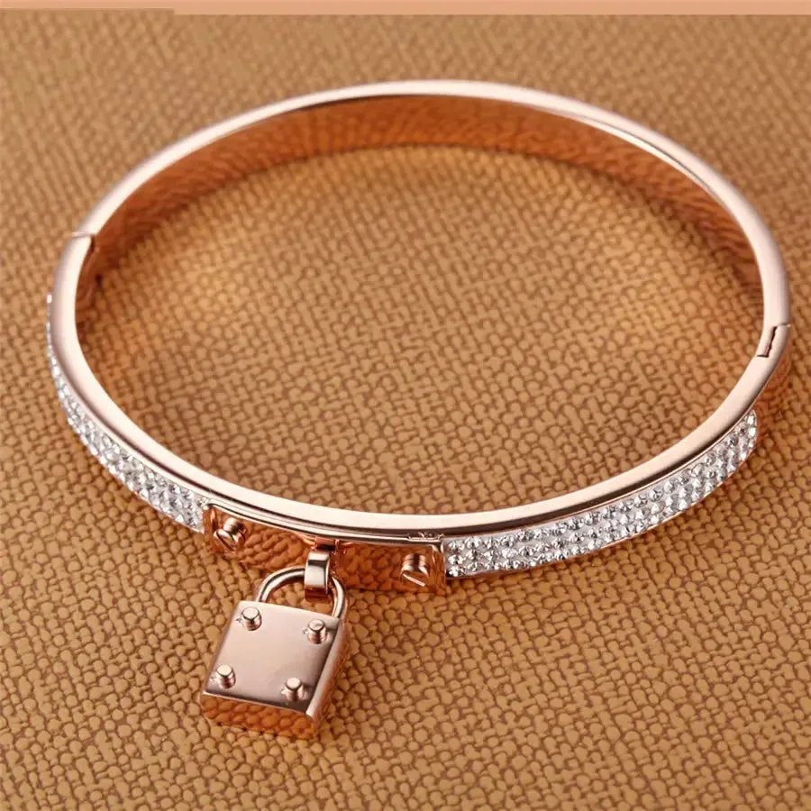 Love Lock Bangle Bracelet