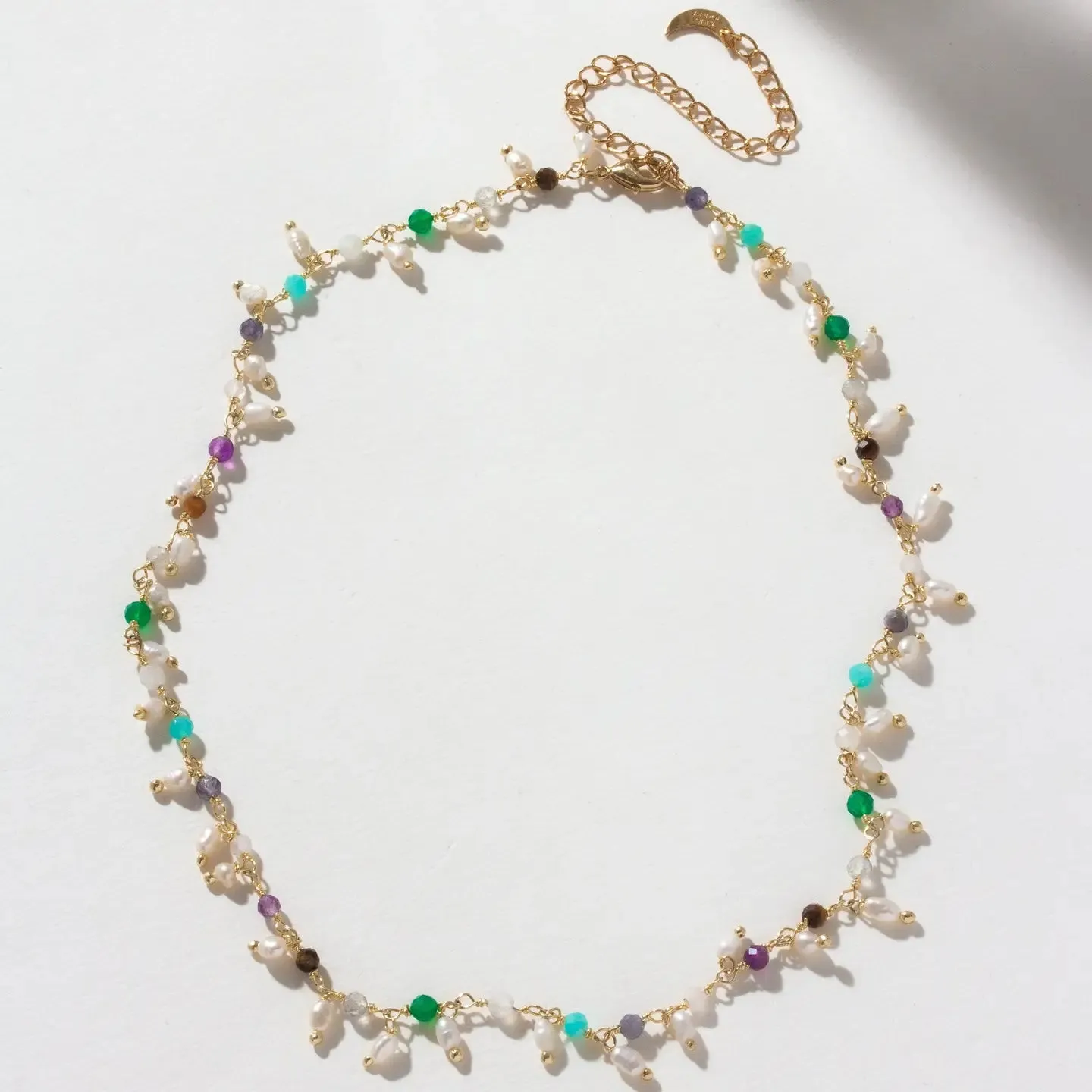 Luna Norte | Pastel Lily of the Valley Collar Necklace