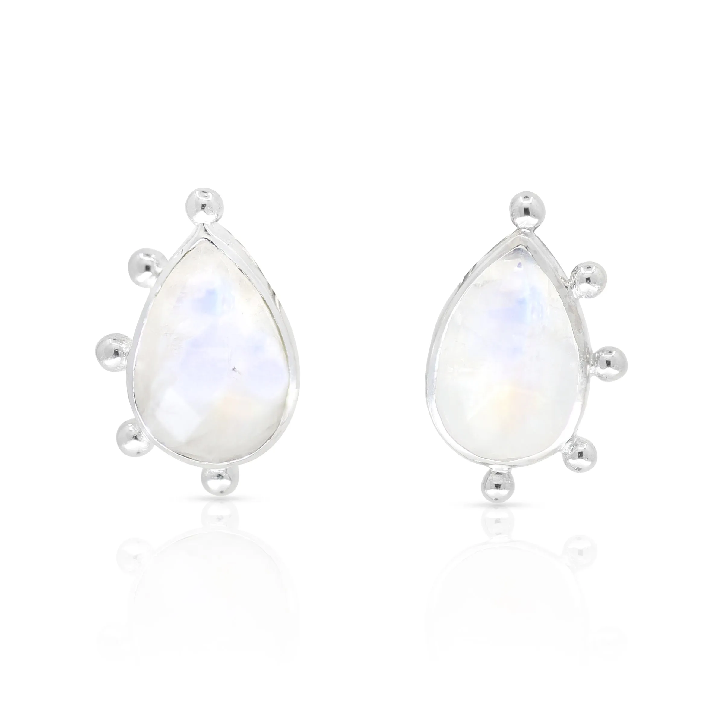 Margot Moonstone Silver Studs