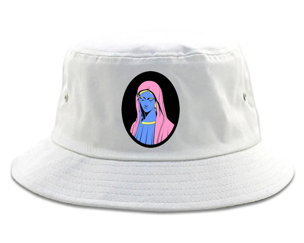 Mary Mother Of Jesus Pink Bucket Hat Cap