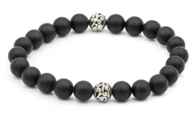 Matte Onyx Balinese Natural Gemstone Bracelet