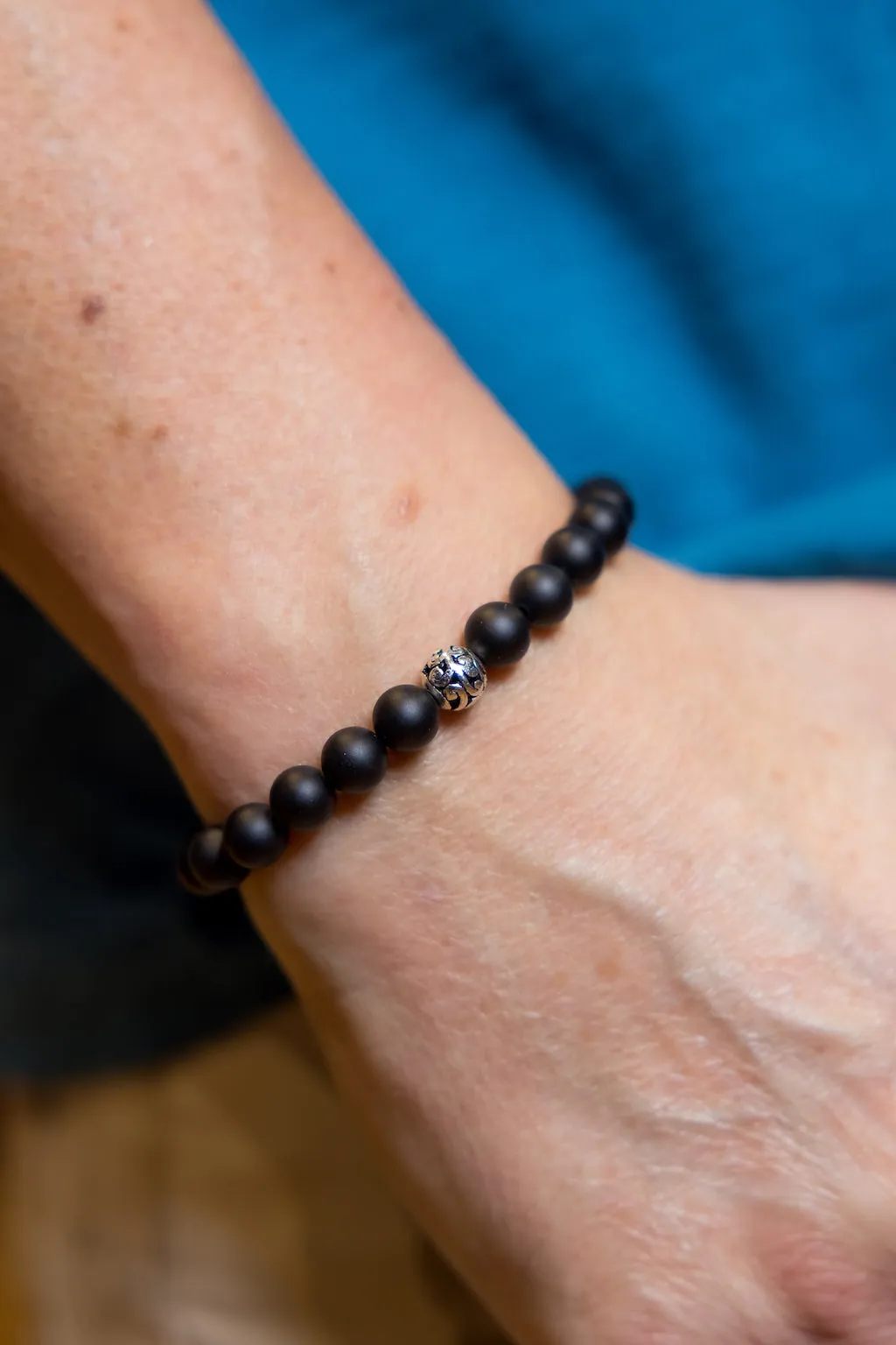 Matte Onyx Balinese Natural Gemstone Bracelet