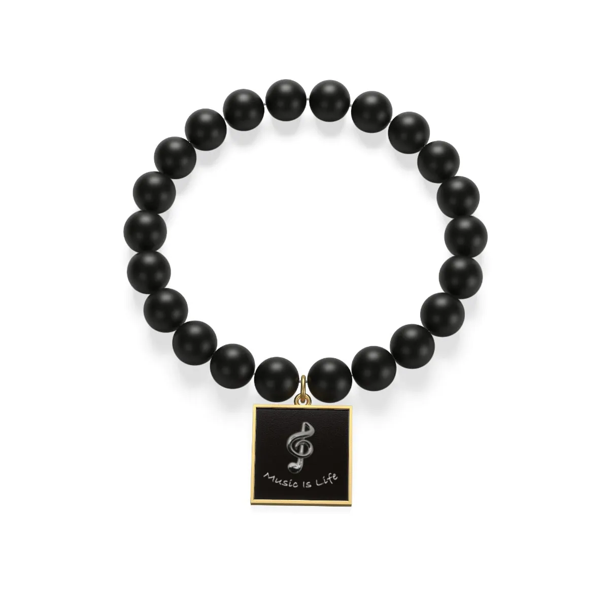 Matte Onyx Music Is Life Bracelet