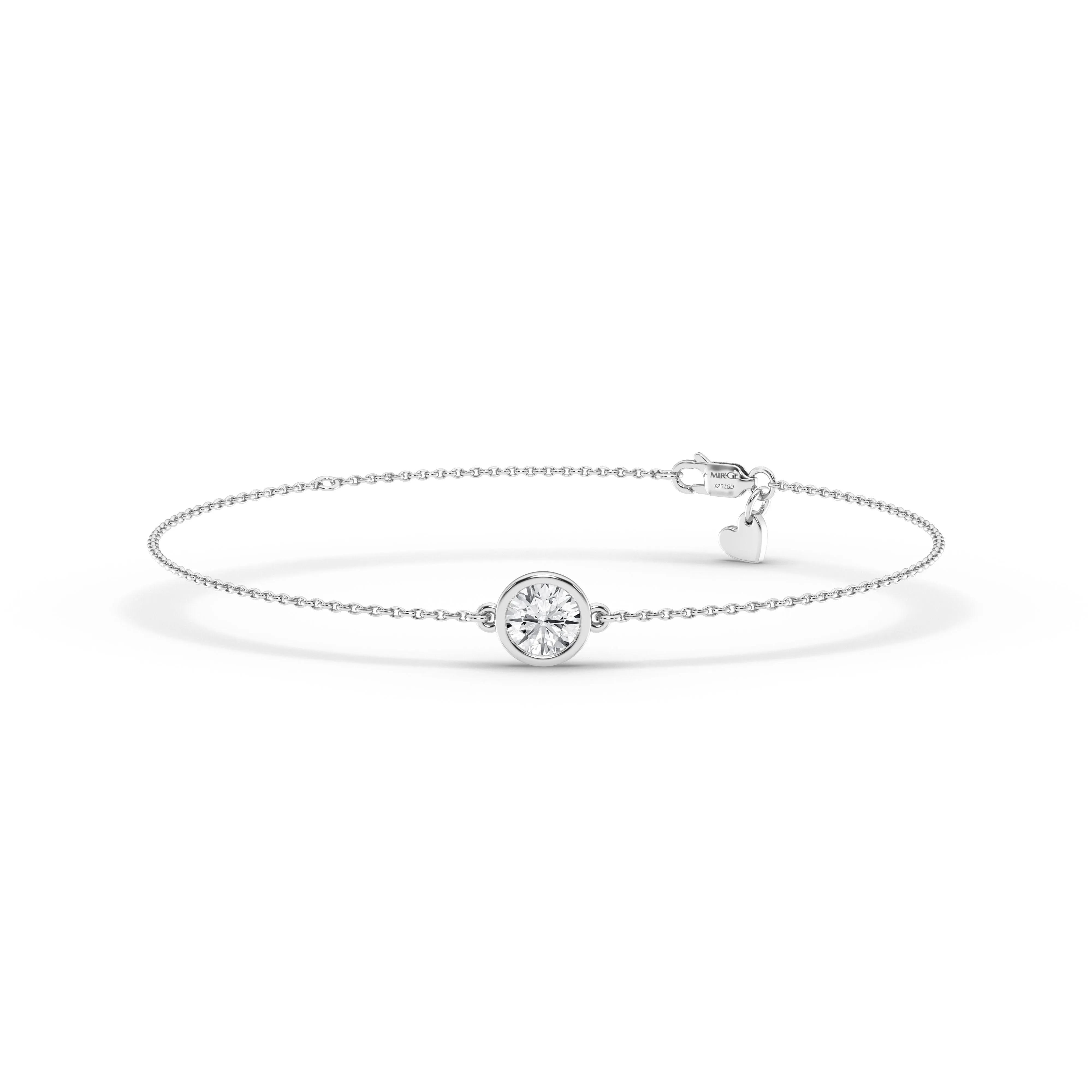 Mirage Station Bracelet with 1/2ct of Laboratory Grown Diamonds in Sterling Silver and Platinum