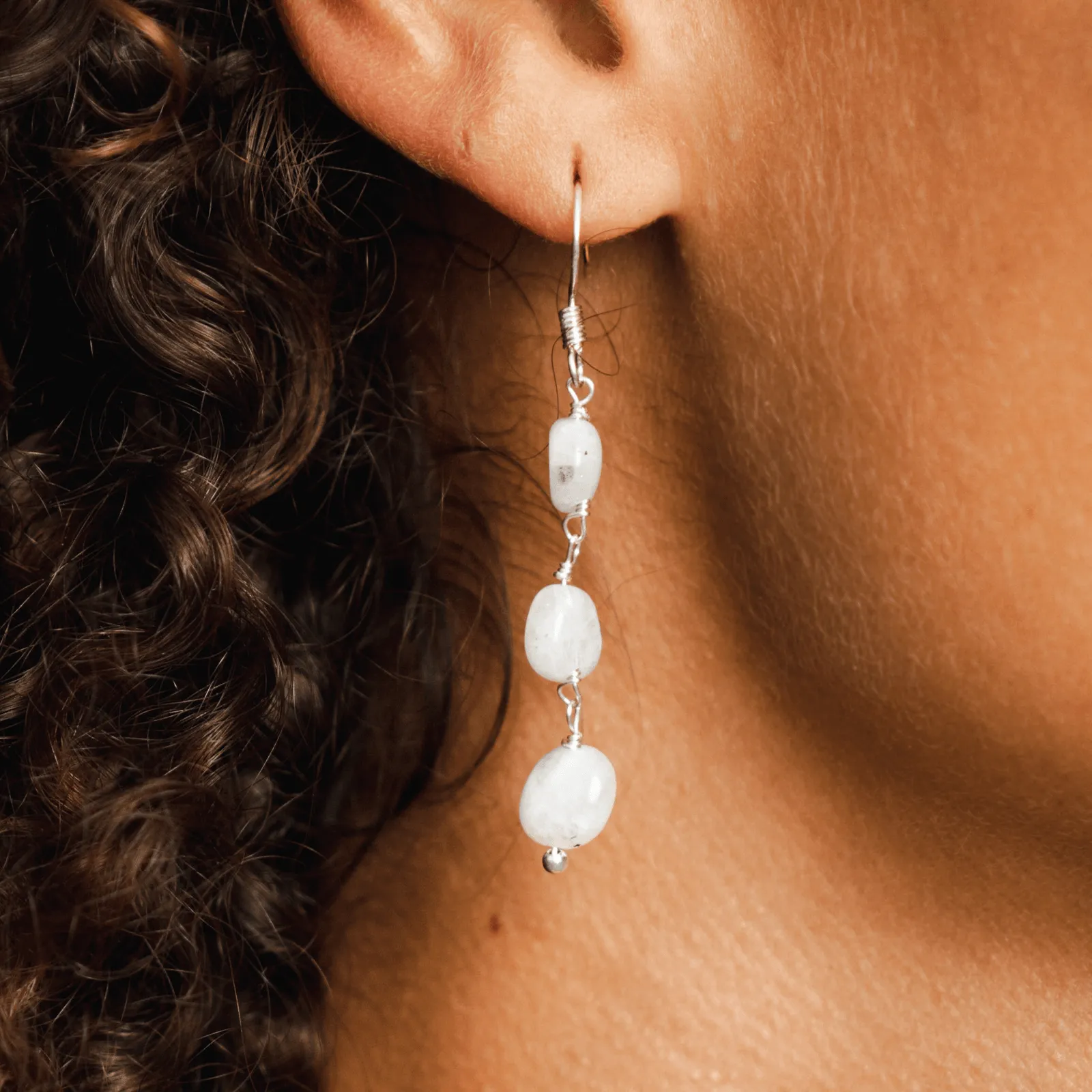 Moonstone Waterfall Earrings