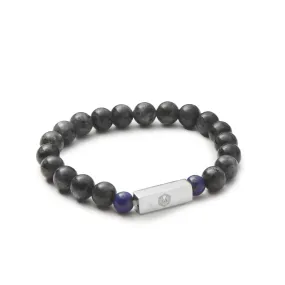 Obsidian & Lapis Lazuli Beaded Bracelet