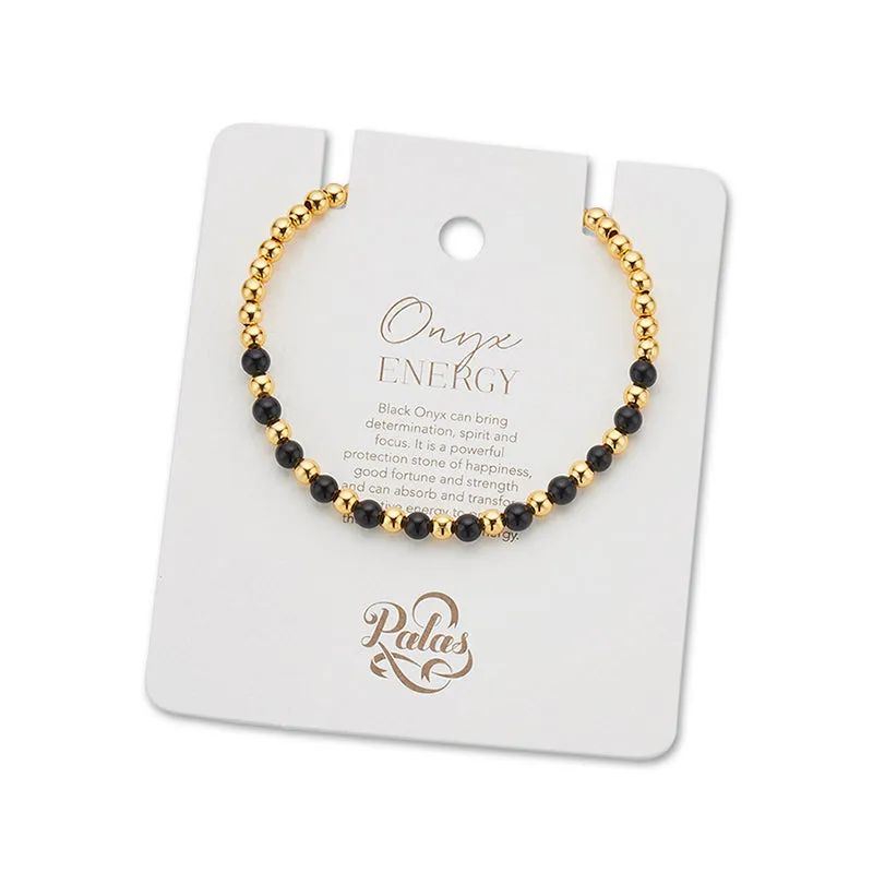 ONYX LOTUS PURITY GEM BRACELET