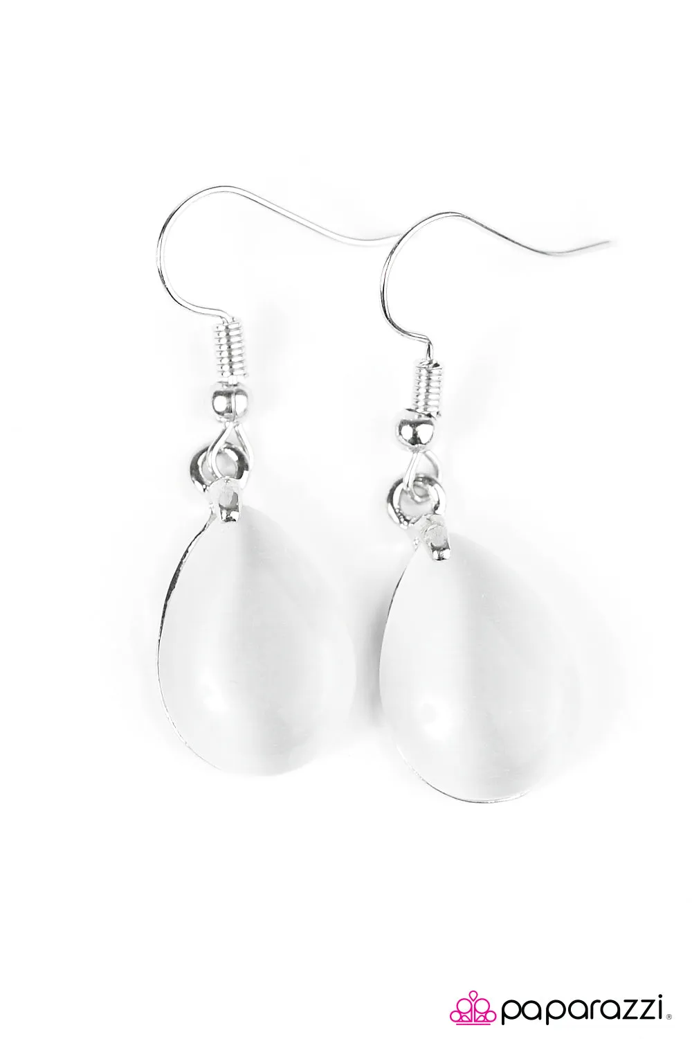 Open Door Jewelry - Drops Of Sunlight - White Earrings - Paparazzi Accessories