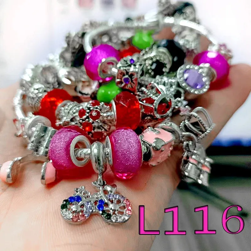 Original VIP Bracelet purple beaded Charm bracelet For Women