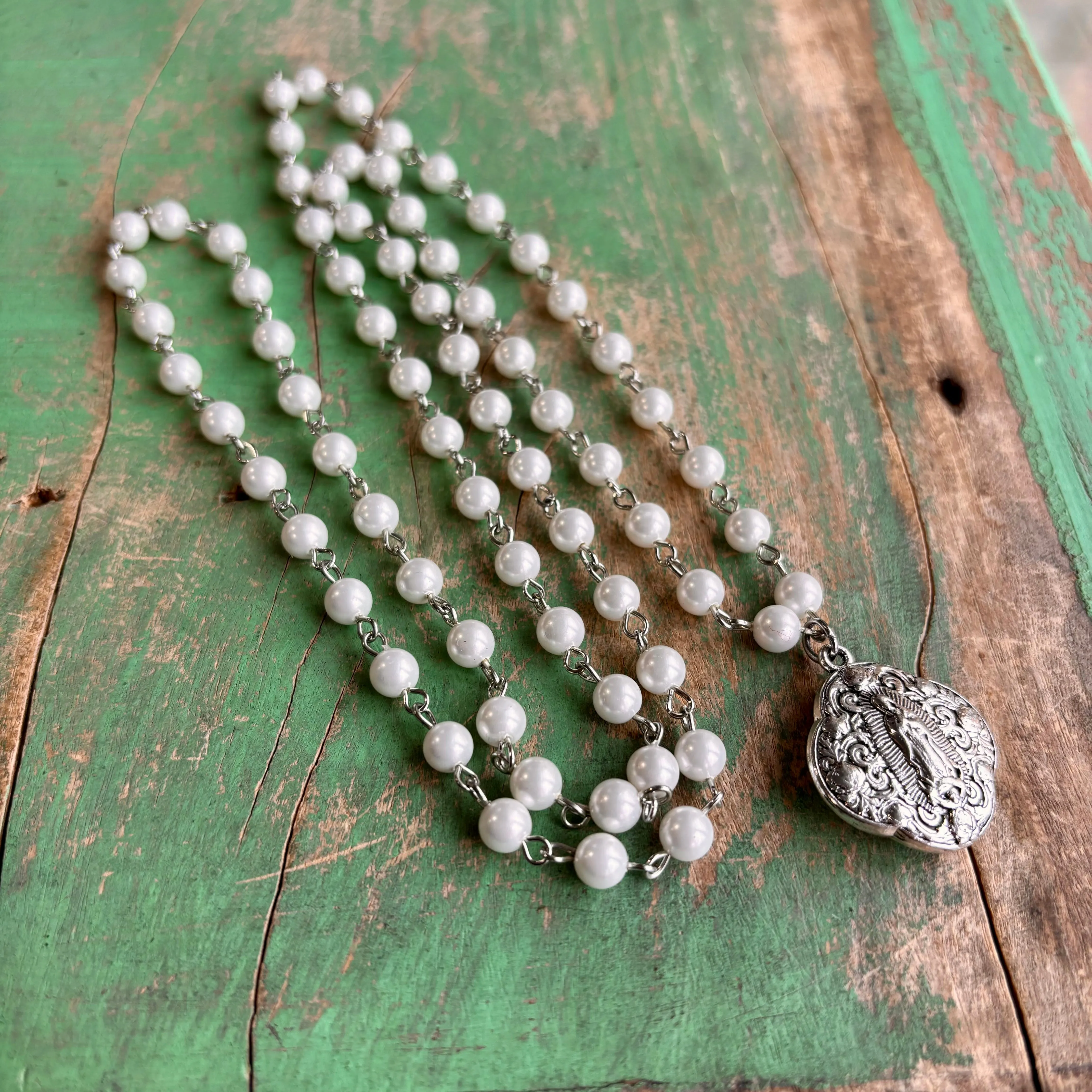 Our Lady of Guadalupe Pearl Necklace