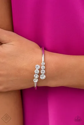 Paparazzi Defying Dazzle - White Bracelet