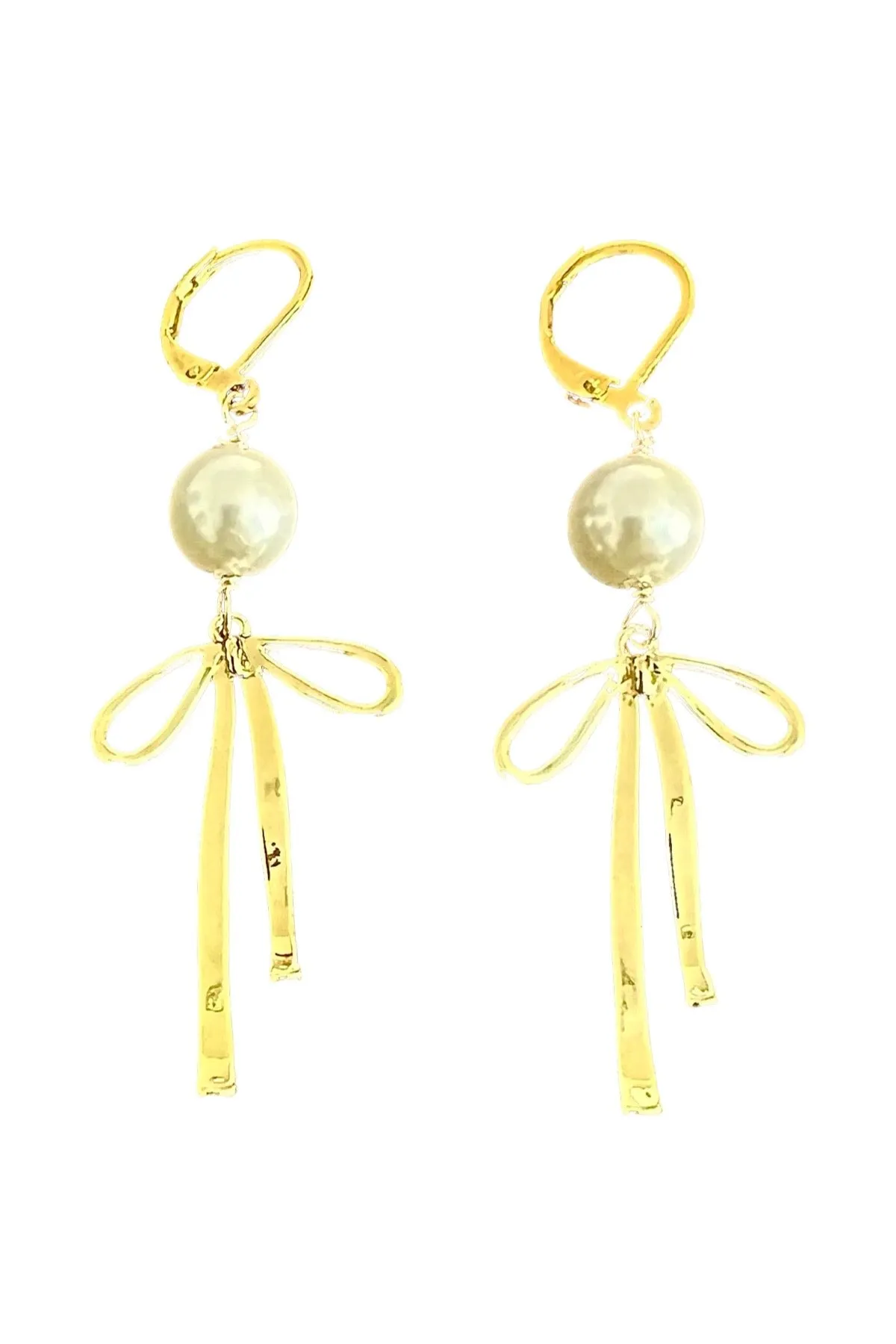 Pearl Bowtie Earrings