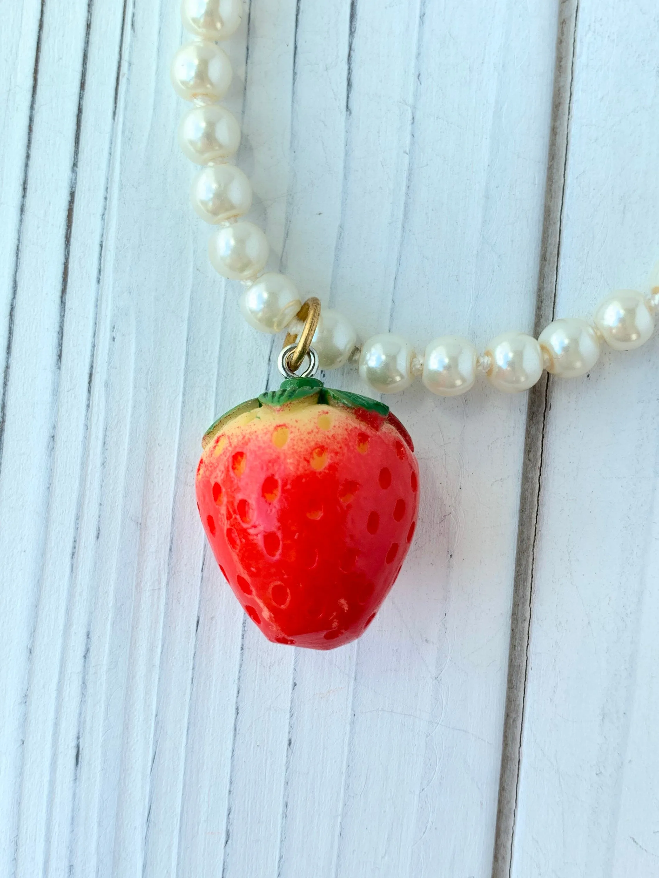 Pearly Strawberry Necklace