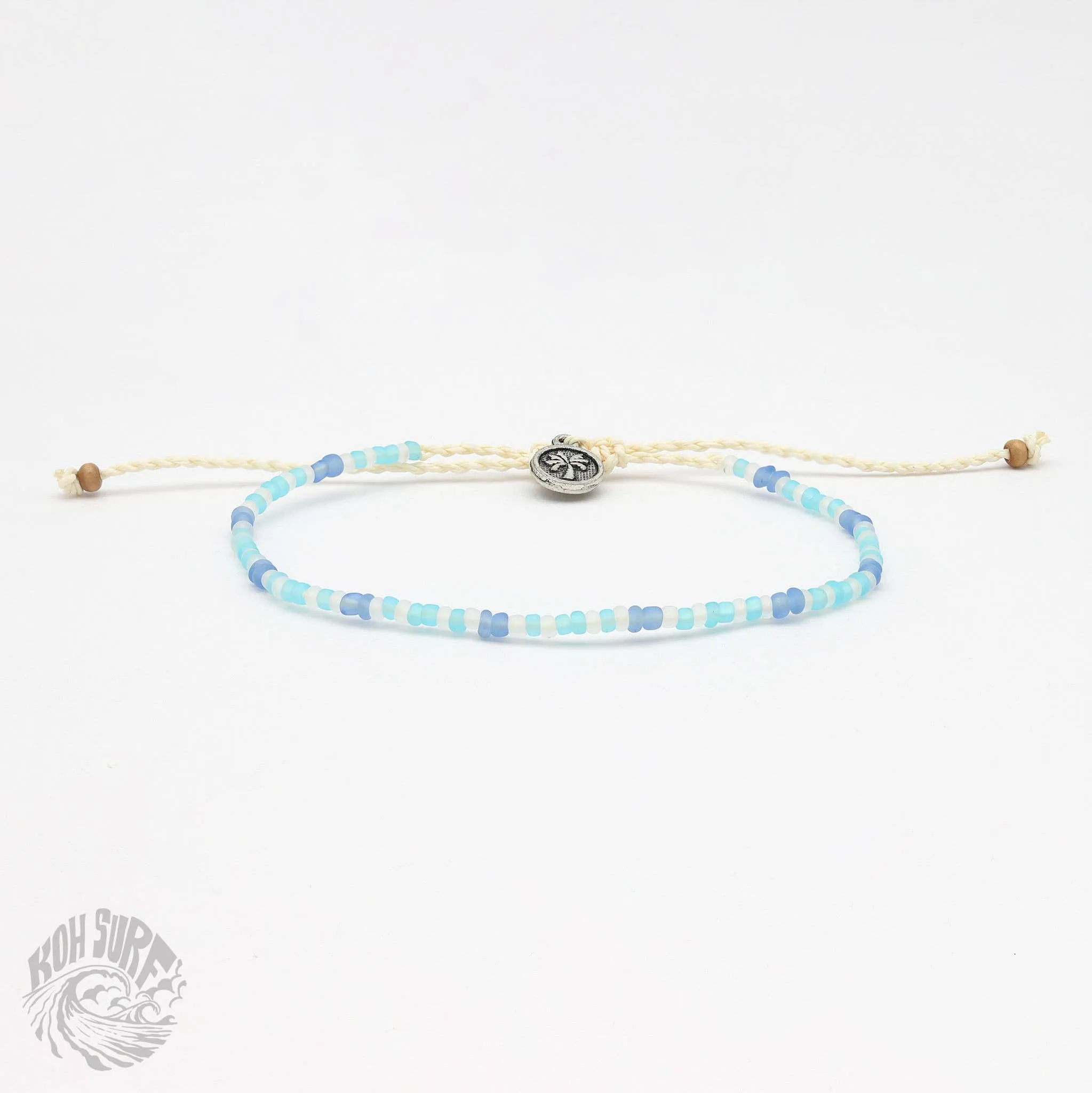 Pineapple Island -  Alila Dainty Beaded Bracelet, Surf Jewelry by Koh Surf: Blue Tones