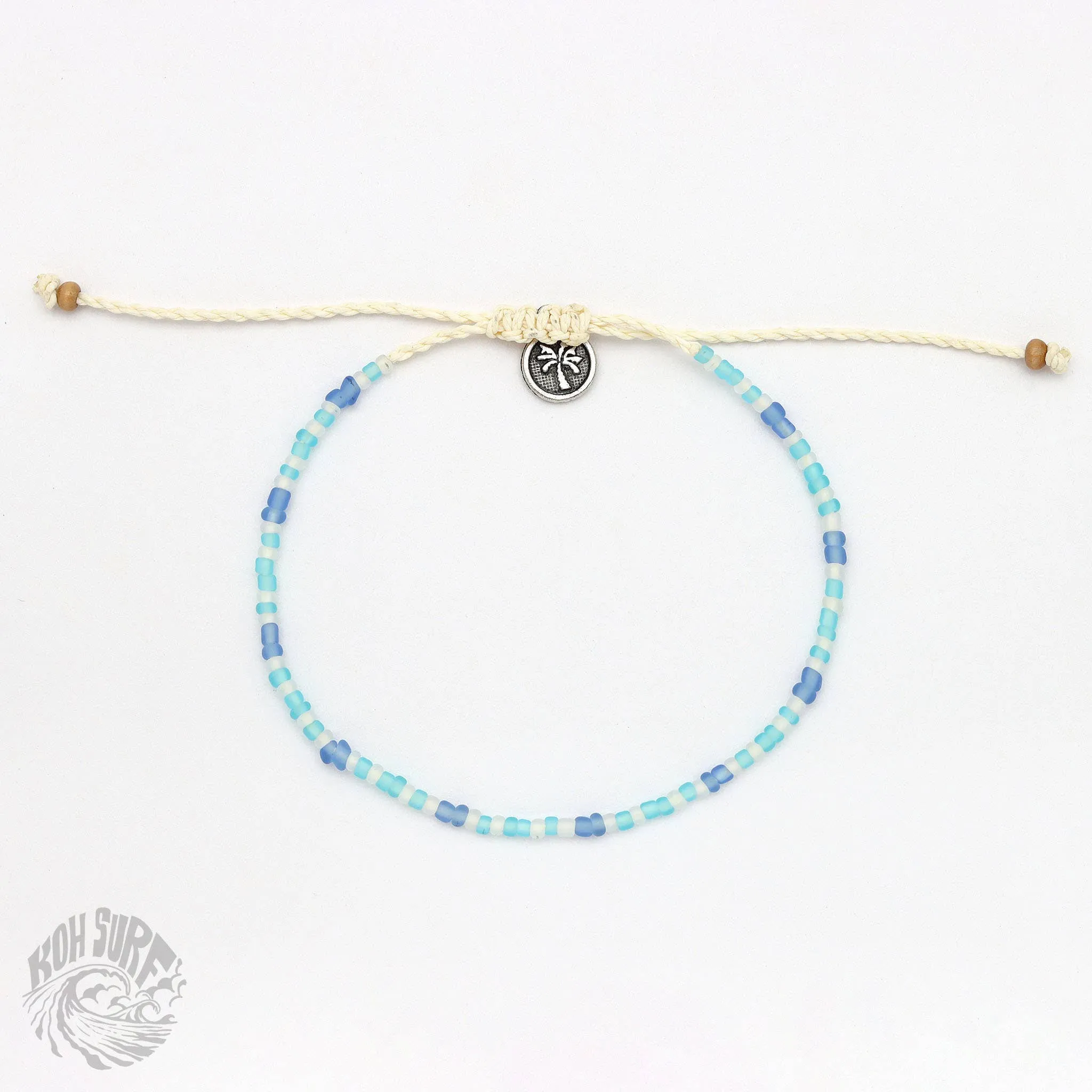 Pineapple Island -  Alila Dainty Beaded Bracelet, Surf Jewelry by Koh Surf: Blue Tones