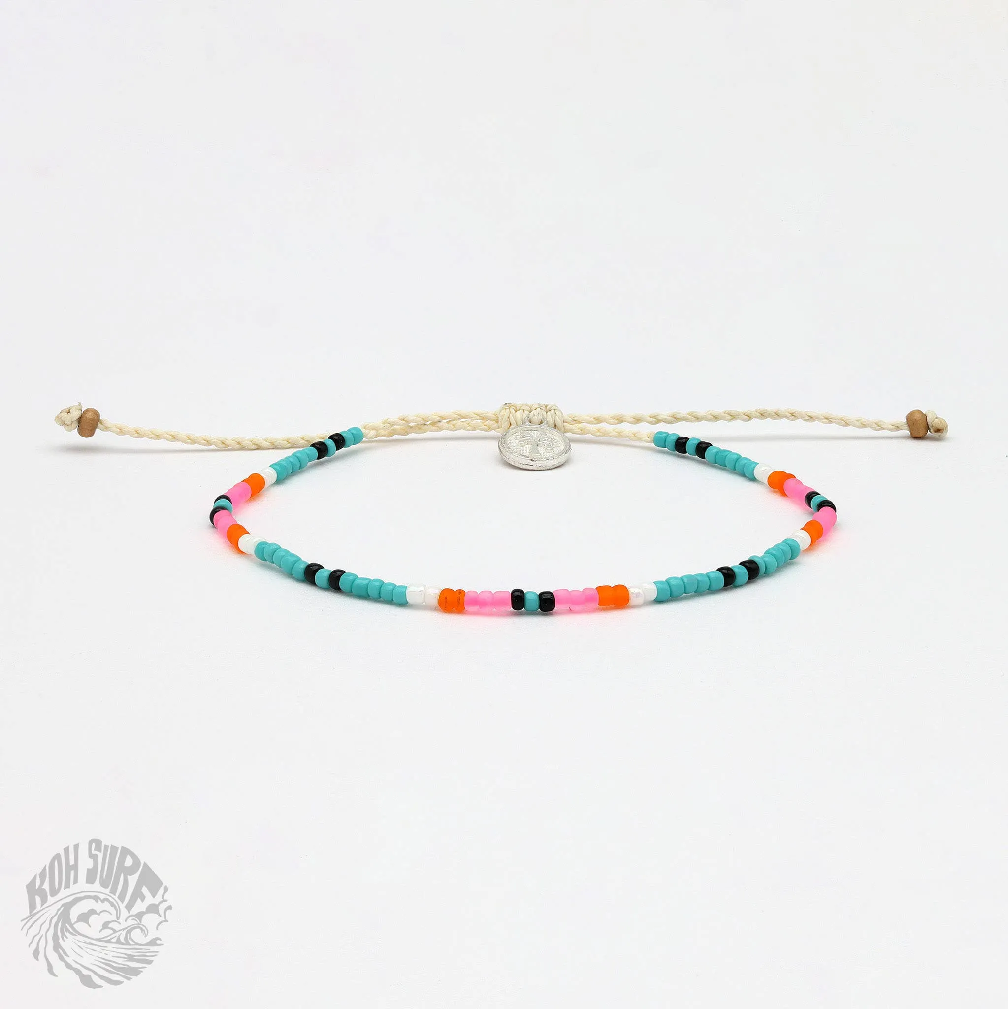 Pineapple Island -  Alila Dainty Beaded Bracelet, Surf Jewelry by Koh Surf: Blue Tones